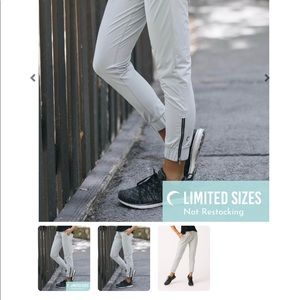 Zyia gray everywhere zipper joggers